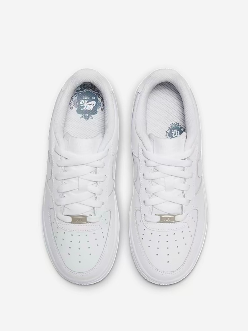 Nike Kids White Low-Top Sneakers with Lace-Up Closure